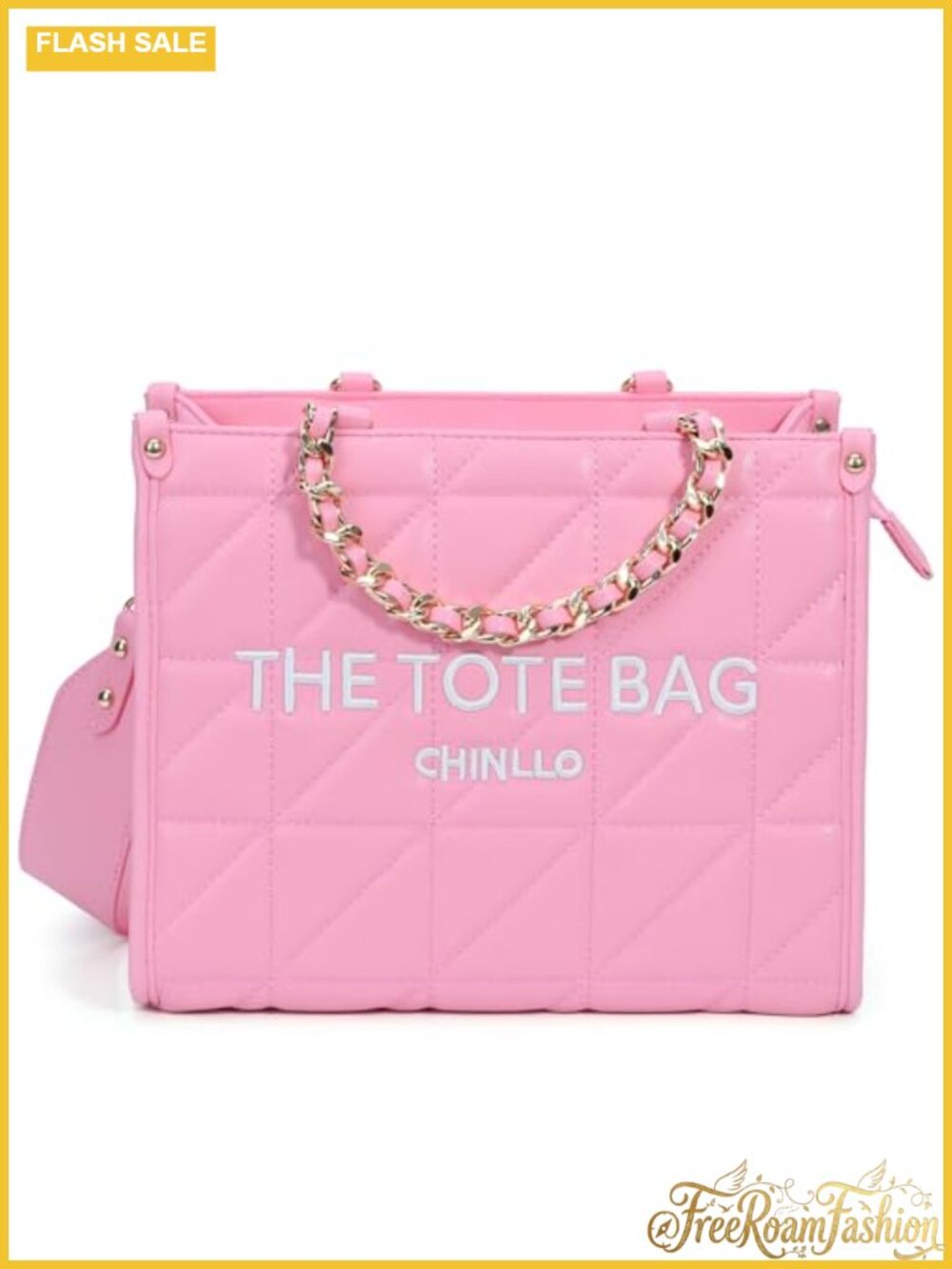 Quilted Tote Bag Satchel Purse with Detachable Strap Crossbody Handbag